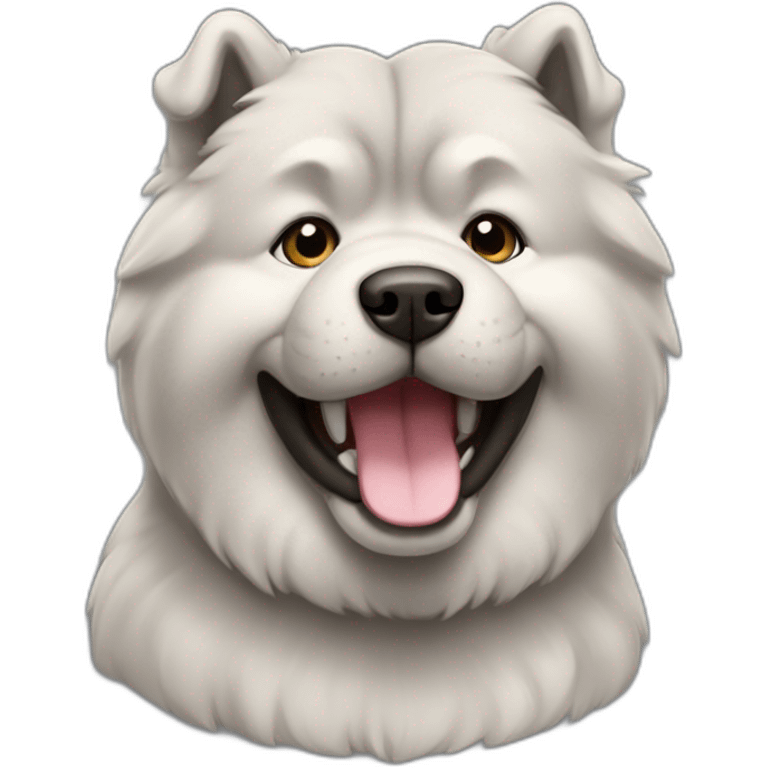 happy graycolor chowchow emoji