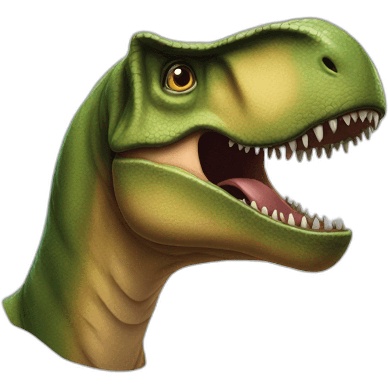 un t-rex qmaquille emoji