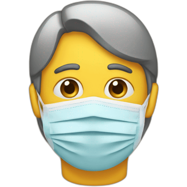 Personne triste qui se cache avec un masque emoji