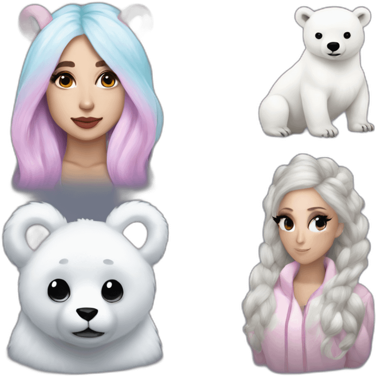 Lady Gaga unicorn polar bear Ariana grande emoji