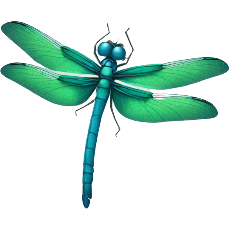 Blue green dragonfly emoji