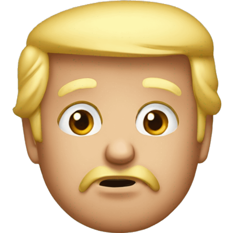 Trump with fingers on lips emoji