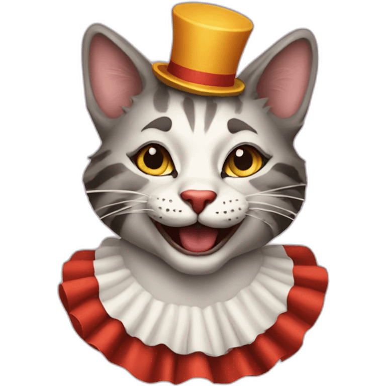 cat clown emoji