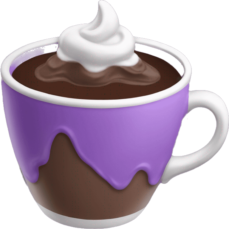 A purple hot chocolate  emoji