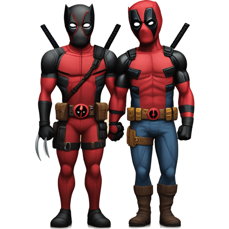 Deadpool and Wolverine holding hands emoji