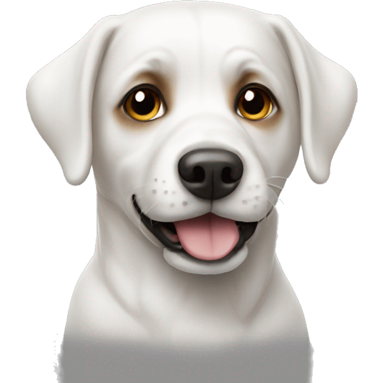 Dog full white emoji