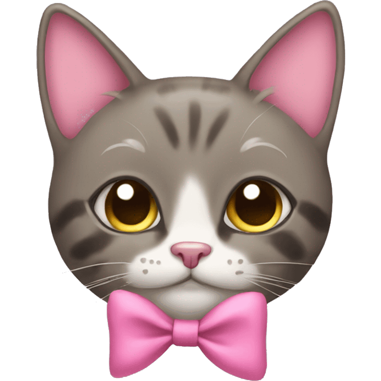 cat with pink bows emoji