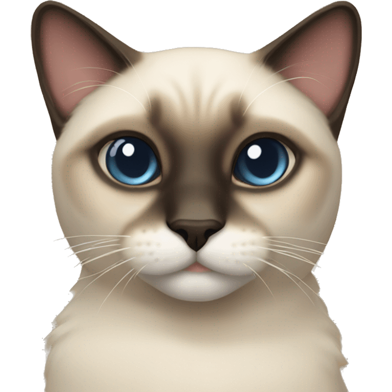 Fluffy siamese cat emoji