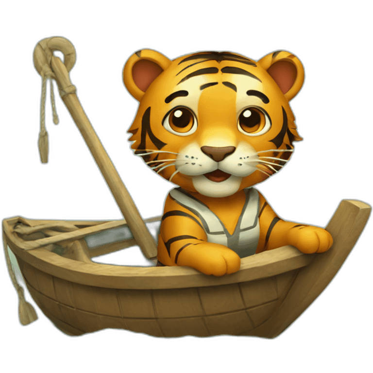 tiger in a boat emoji