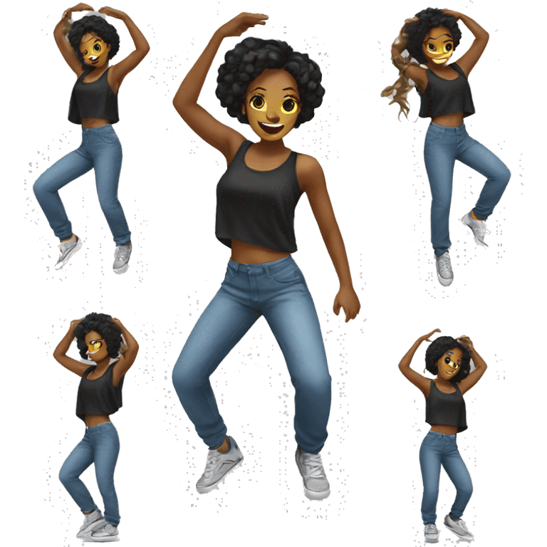 girl dance hip hop emoji