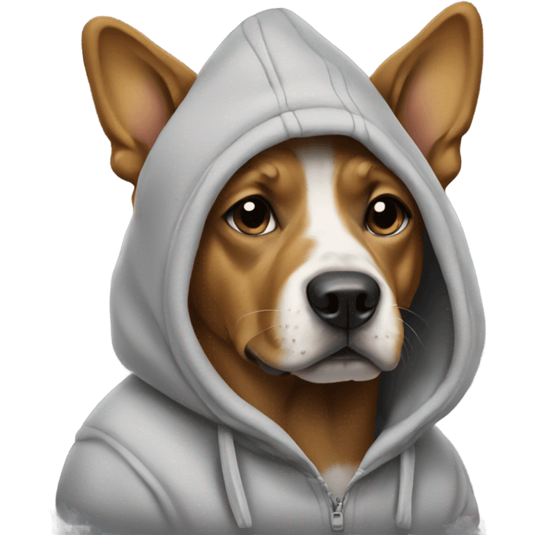 dog wearing a hoodie emoji