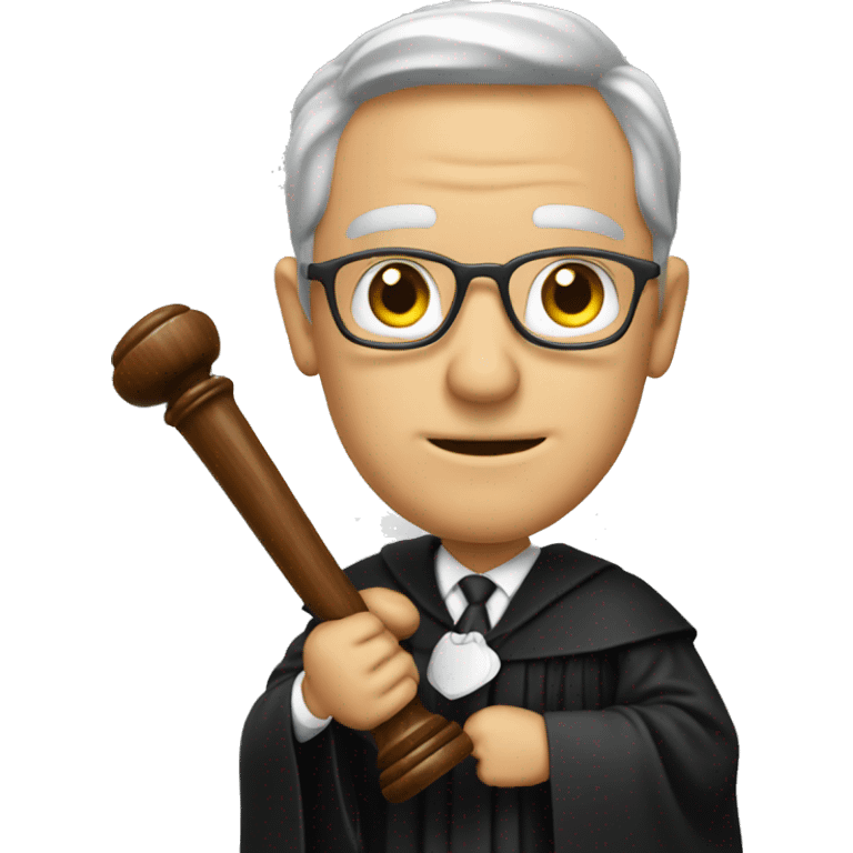 A JUDGE HOLDING A GAVEL emoji