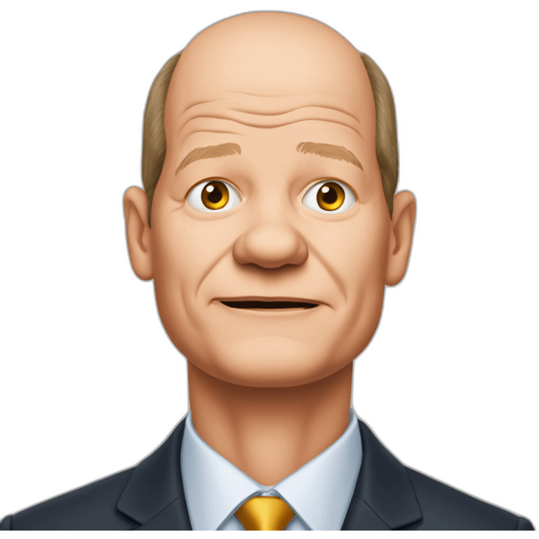 Olaf Scholz mit augenklappe emoji