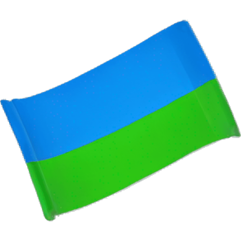 Bandera azul y verde rectangular  emoji