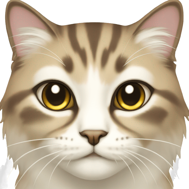 Persa Cat beige and white emoji