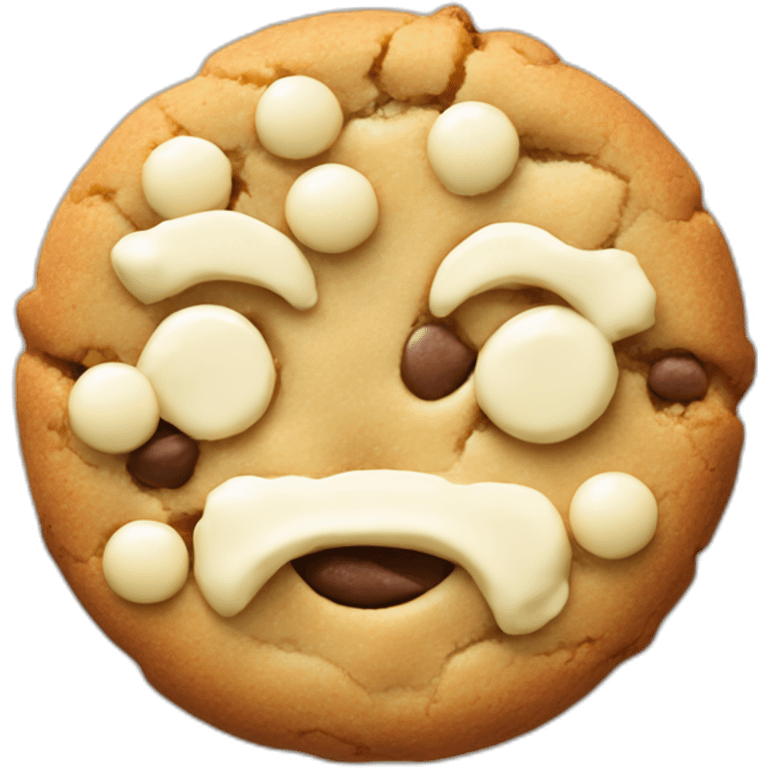 cookie with white chocolate chips emoji