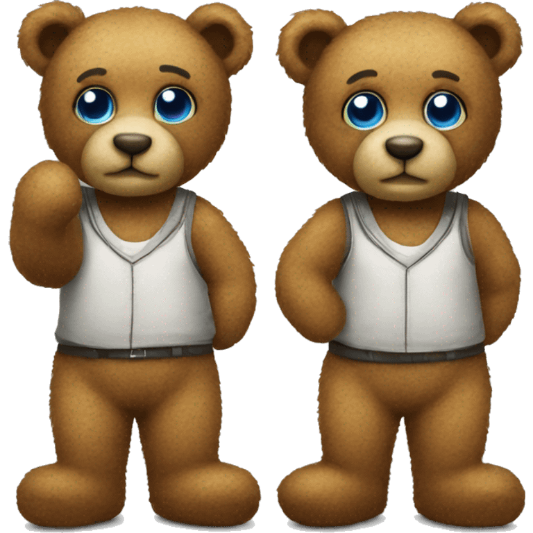 Cool teddy bear emoji