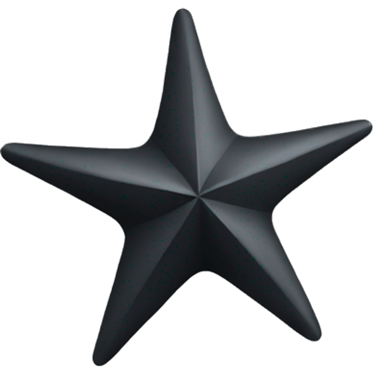 Jet black star emoji