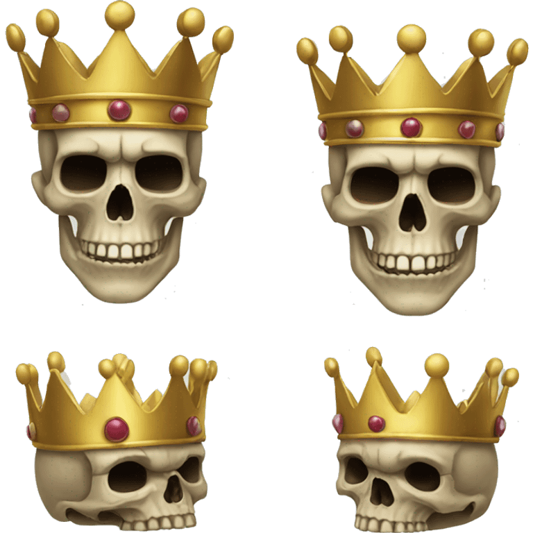 Skull king crown emoji