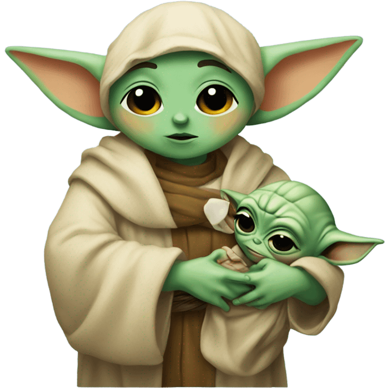 Baby Jesus and Baby Yoda emoji