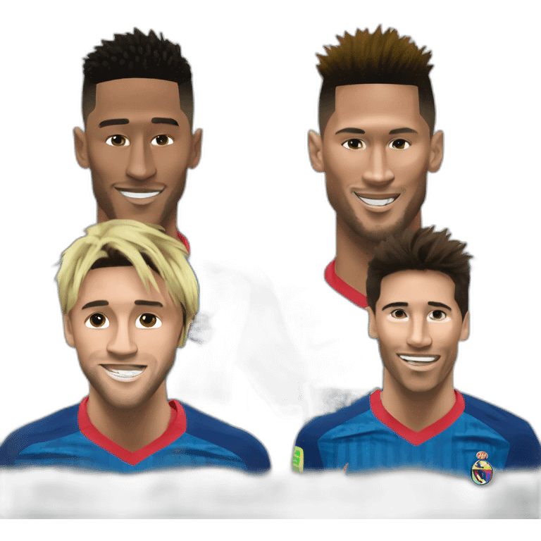 Neymar with messi and ronaldo emoji