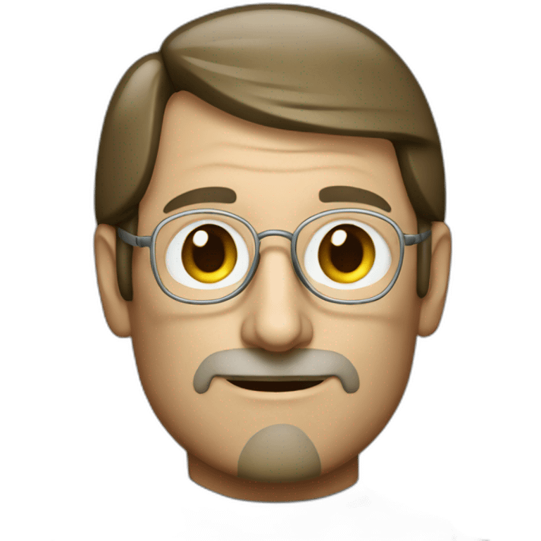 steve jobs using an iphone emoji