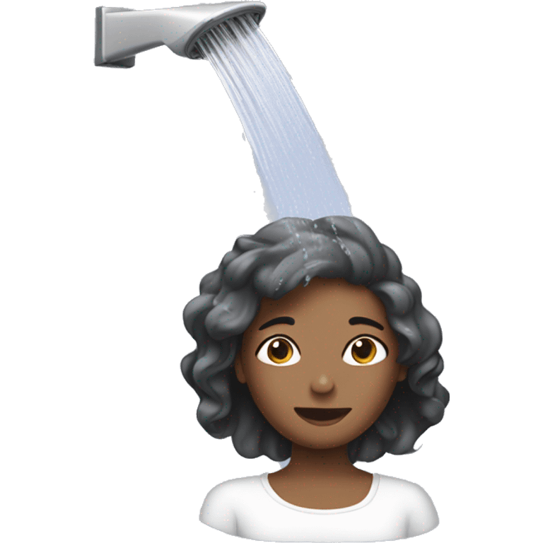 Women washing her hair emoji