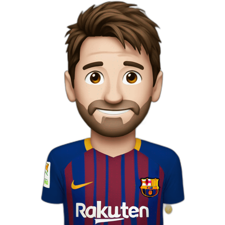 Messi With 8 ballon d’ors emoji