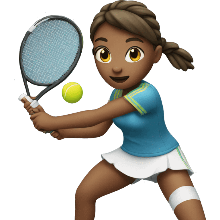 A girl playing tennis  emoji