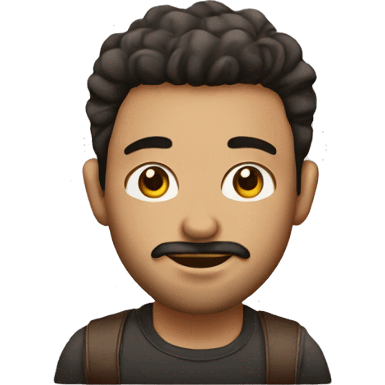 hombre moreno pelo negro ojos cafe emoji