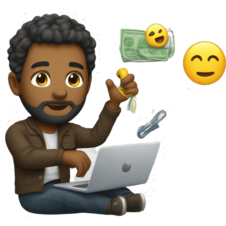 developer creating his SaaS emoji