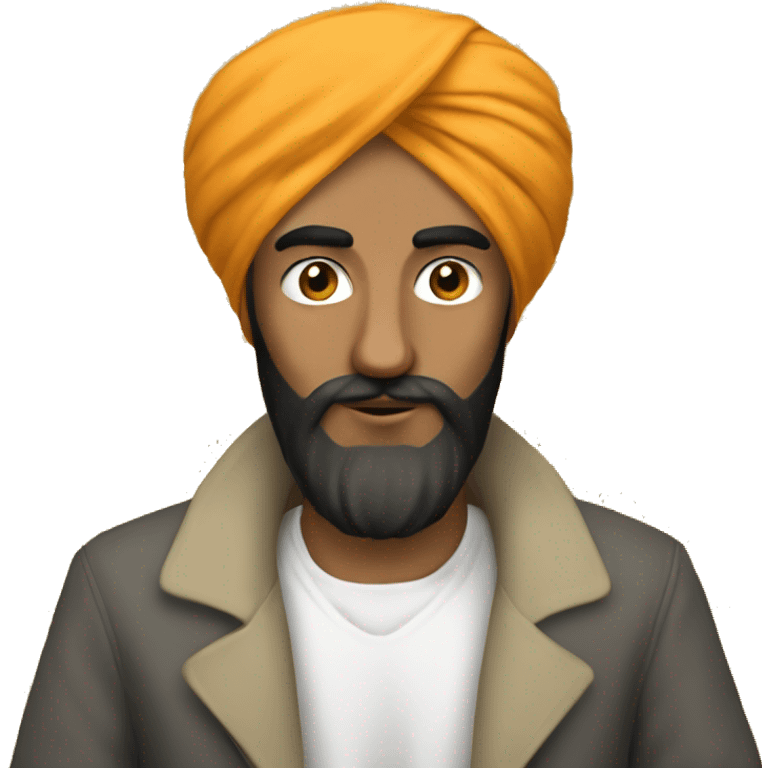 a Sikh man with a hacker background emoji