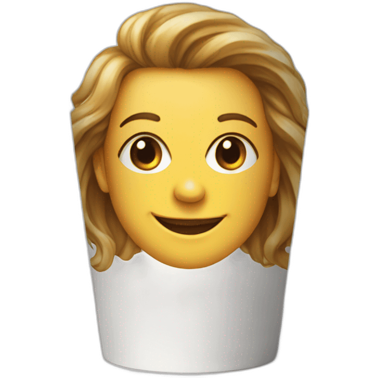 portrait on a coffee cup to go emoji