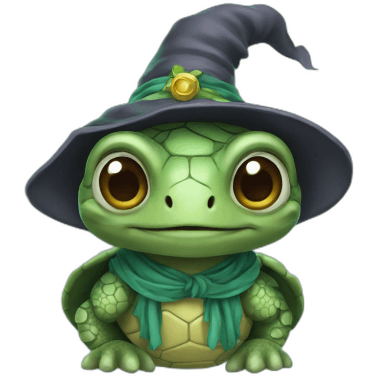 Sea turtle wizard emoji