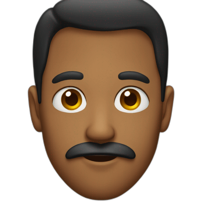 a brown man with moustache rolling his eyes emoji