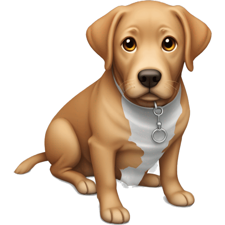 Red lab with silver lab  emoji