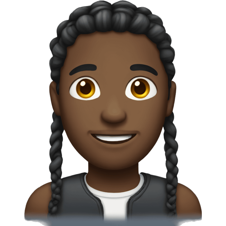 Black male with braids emoji