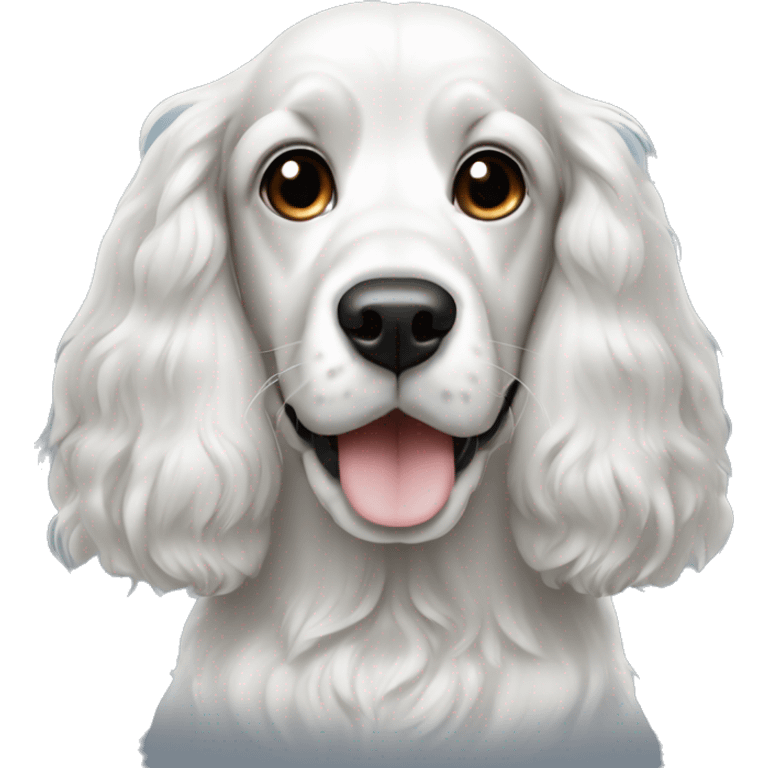 Black and white cocker spanial emoji