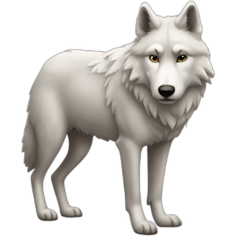 Un loup sur un mouton emoji