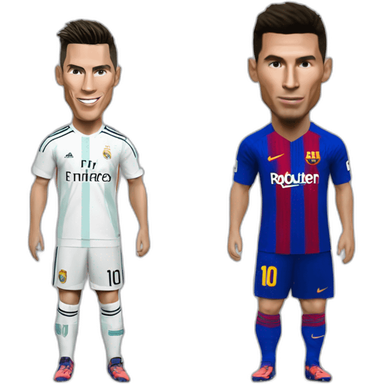 Cristiano Ronaldo sur Lionel Messi emoji