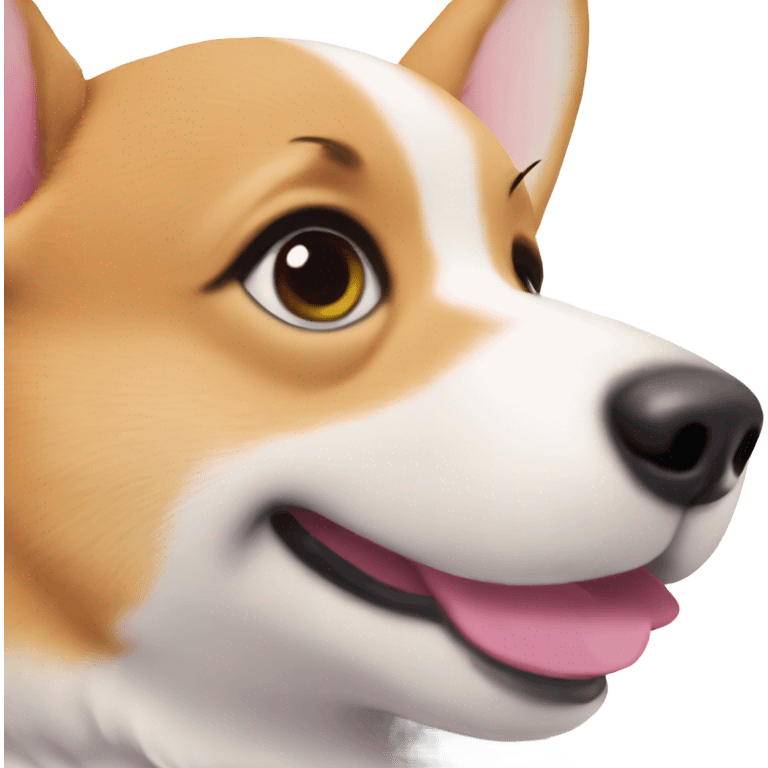 Pink Cute corgi emoji