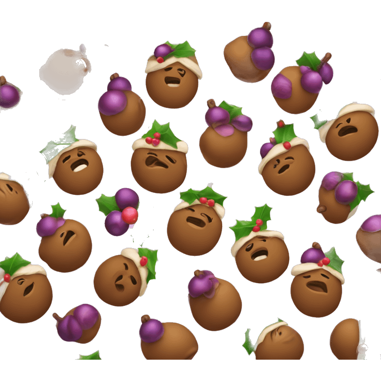 Plum pudding Christmas emoji