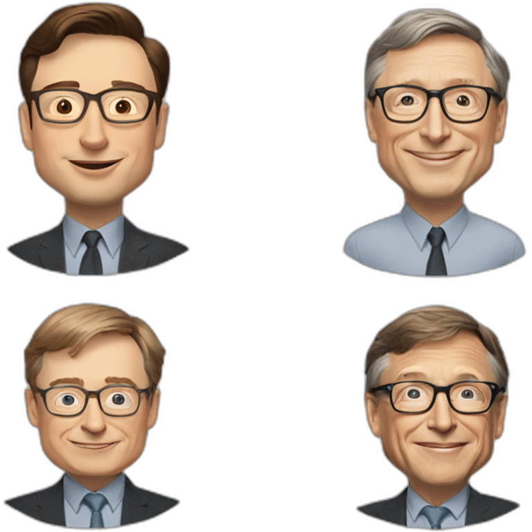 Elon musk et bill gates emoji