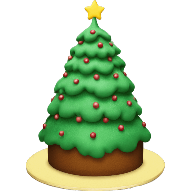 Christmas tree cake emoji