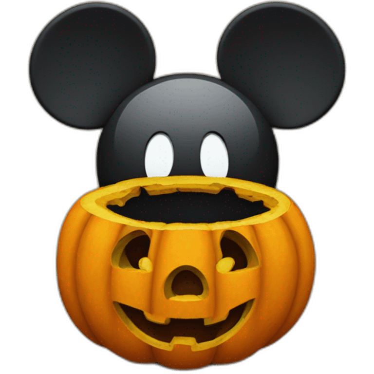 Pumpkin Mickey mouse emoji