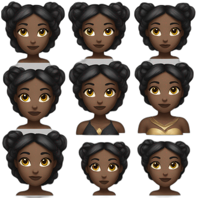 Beautiful Black panther woman emoji