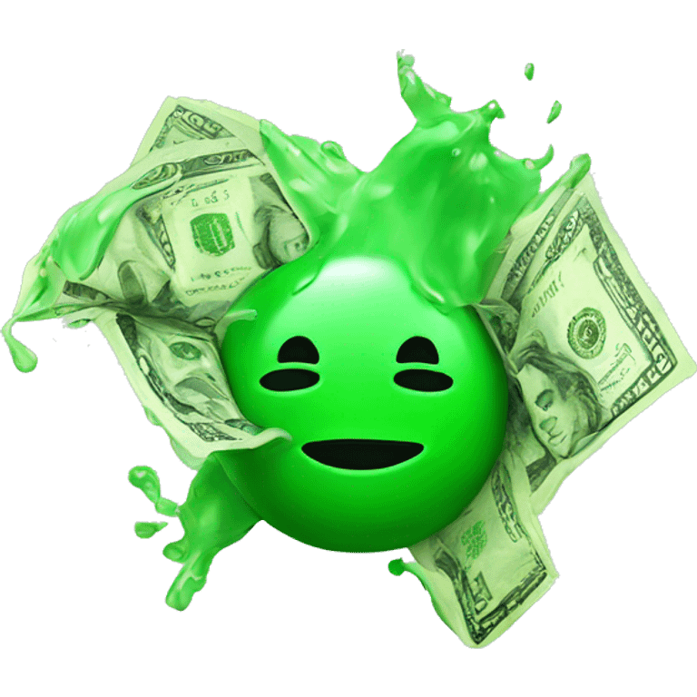 Money with green slime on it emoji