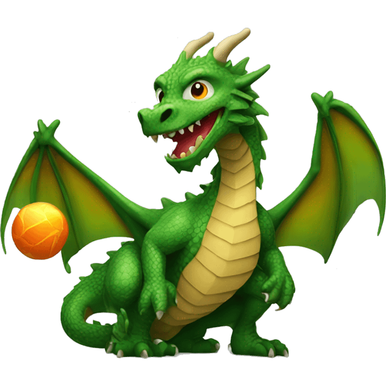 Dragon with balls emoji