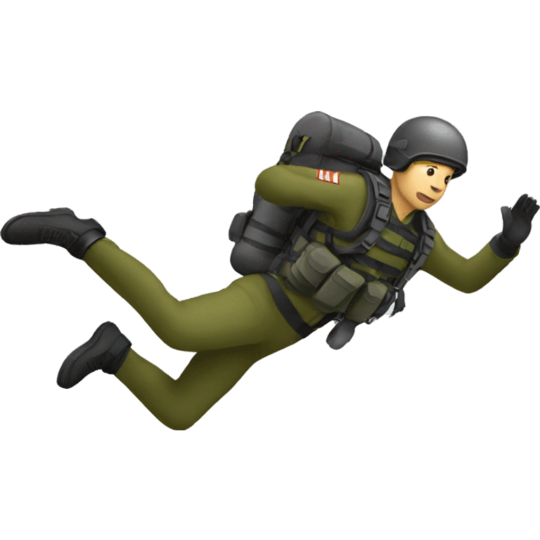 soldier diving emoji