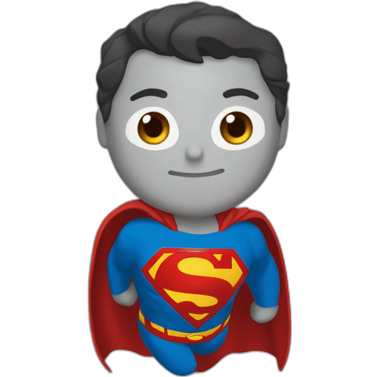 Superman qui sauve un énorme dragon emoji